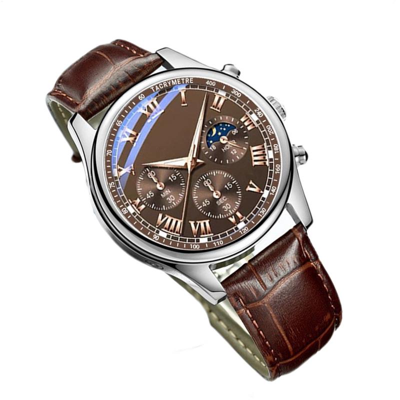 Leather Watch Band Men - Classic Watch Casual Man Wristwatch Leather