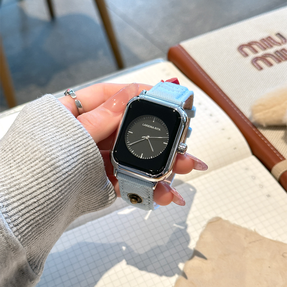 New Stylish Square Watch With  - Canvas Strap Watch reseña y precio