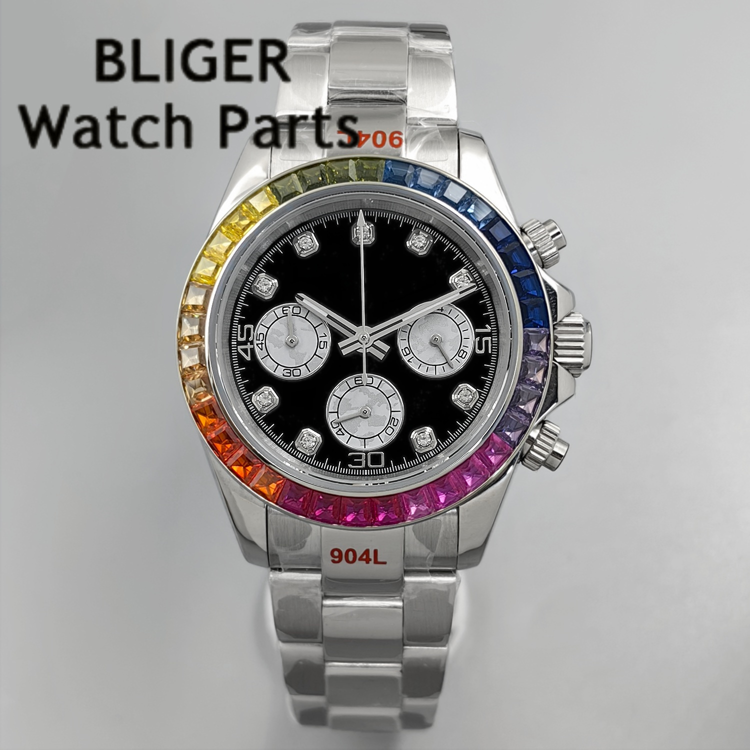 BLIGER Black Panda Dial Multic - Rubber Strap Diver reseña y precio