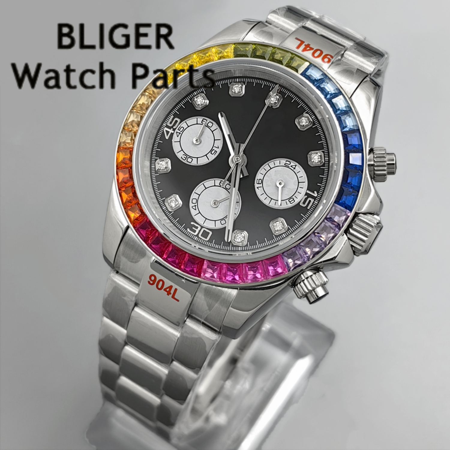 BLIGER Black Panda Dial Multic - Rubber Strap Diver reseña y precio