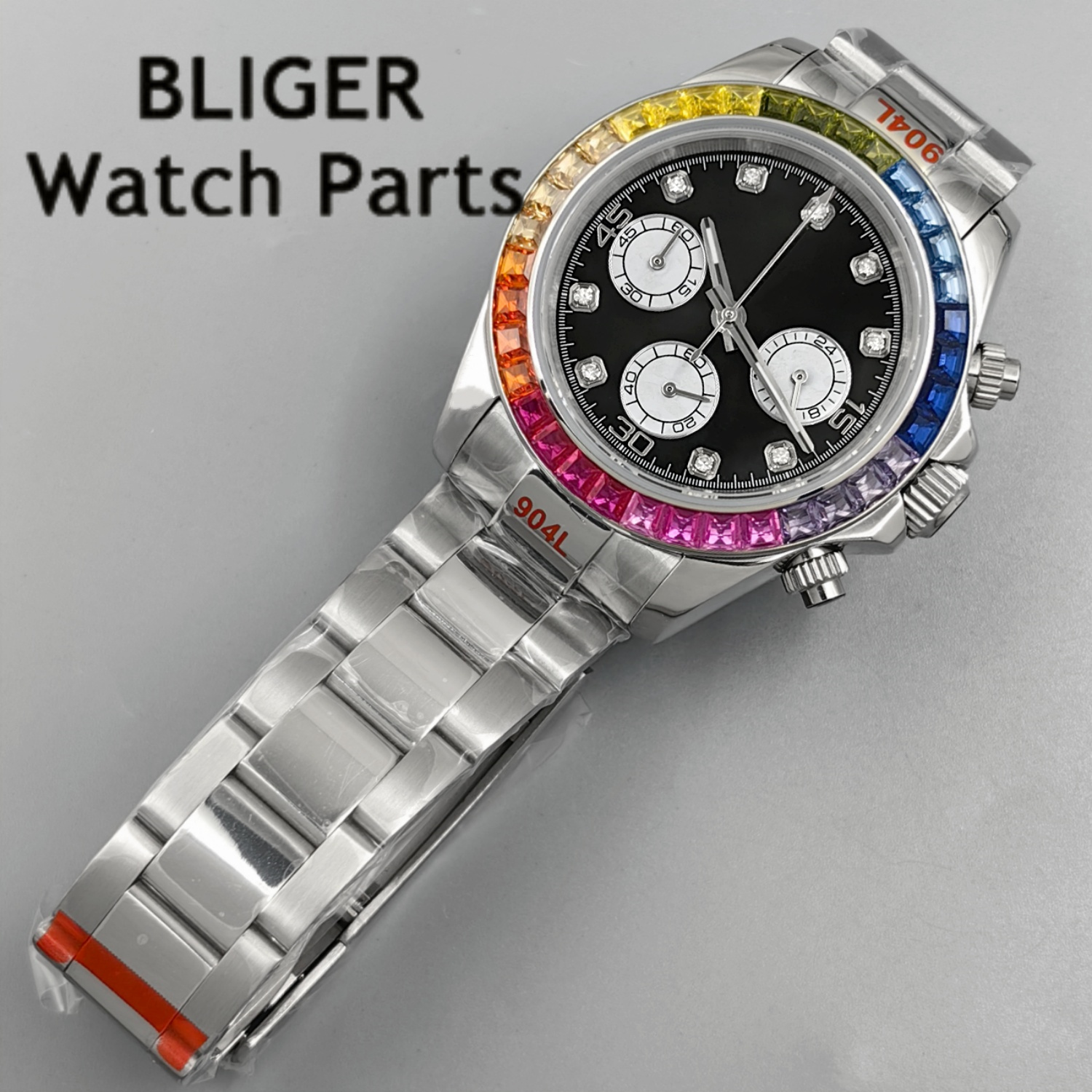 BLIGER Black Panda Dial Multic - Rubber Strap Diver reseña y precio