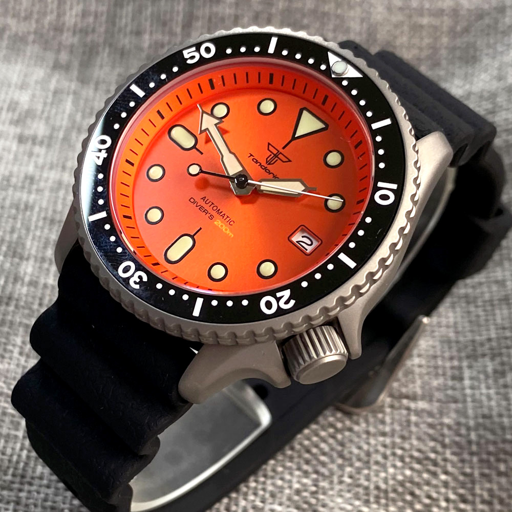 Tandorio 41mm Titanium NH35 Me - Rubber Strap Diver reseña y precio
