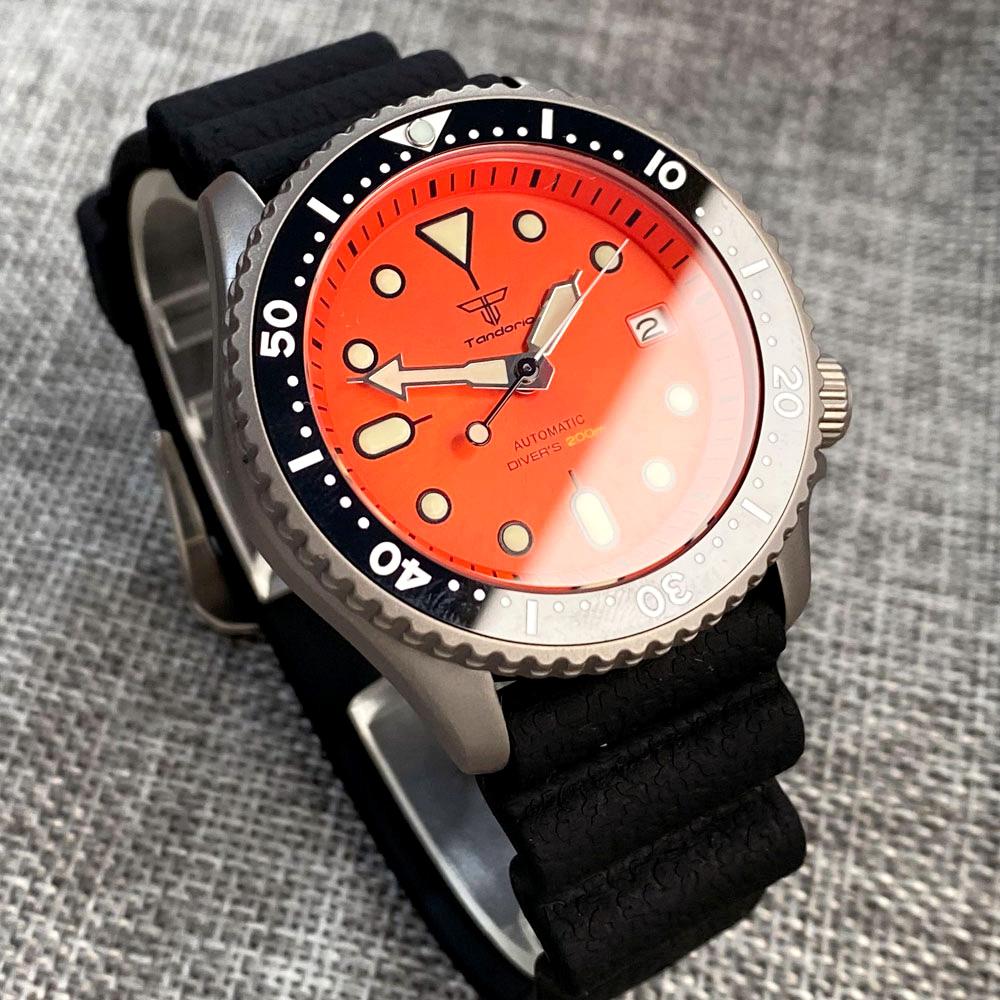 Tandorio 41mm Titanium NH35 Me - Rubber Strap Diver reseña y precio
