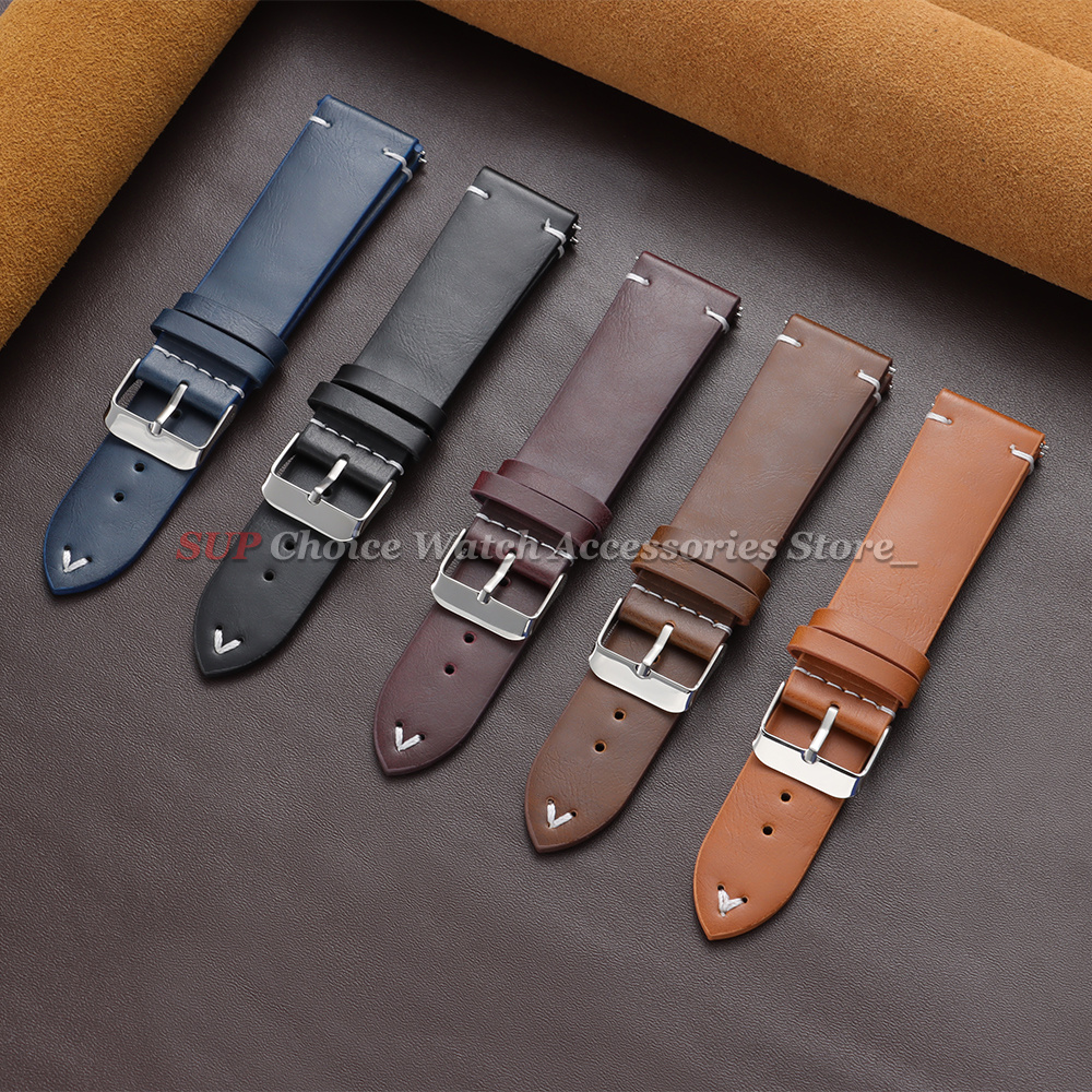 18mm 20mm 22mm Vintage Oil Wax - Leather Strap Quick Release reseña y precio