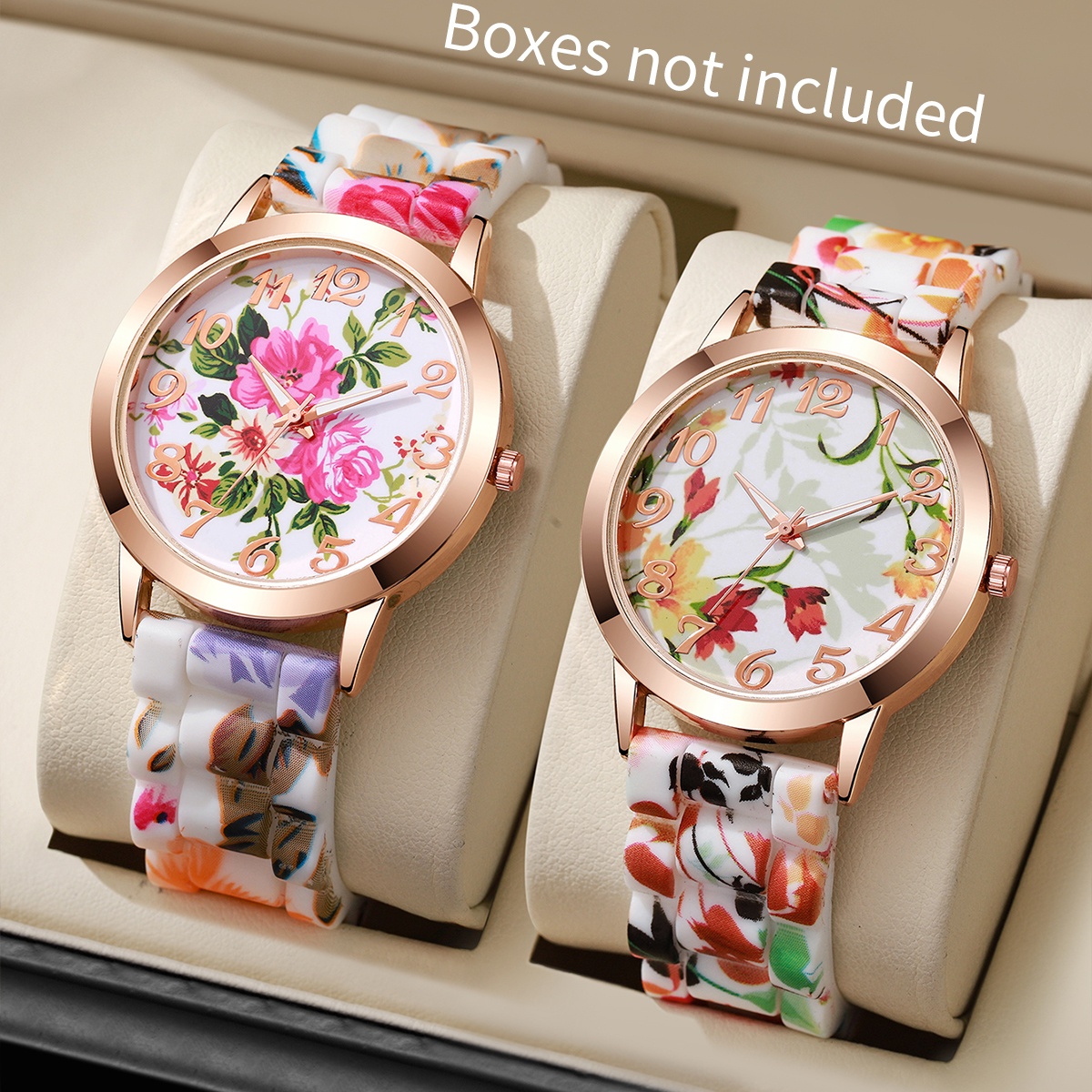2/3/4/5PCS Fashion Flowers Pri - Silicone Band Women reseña y precio