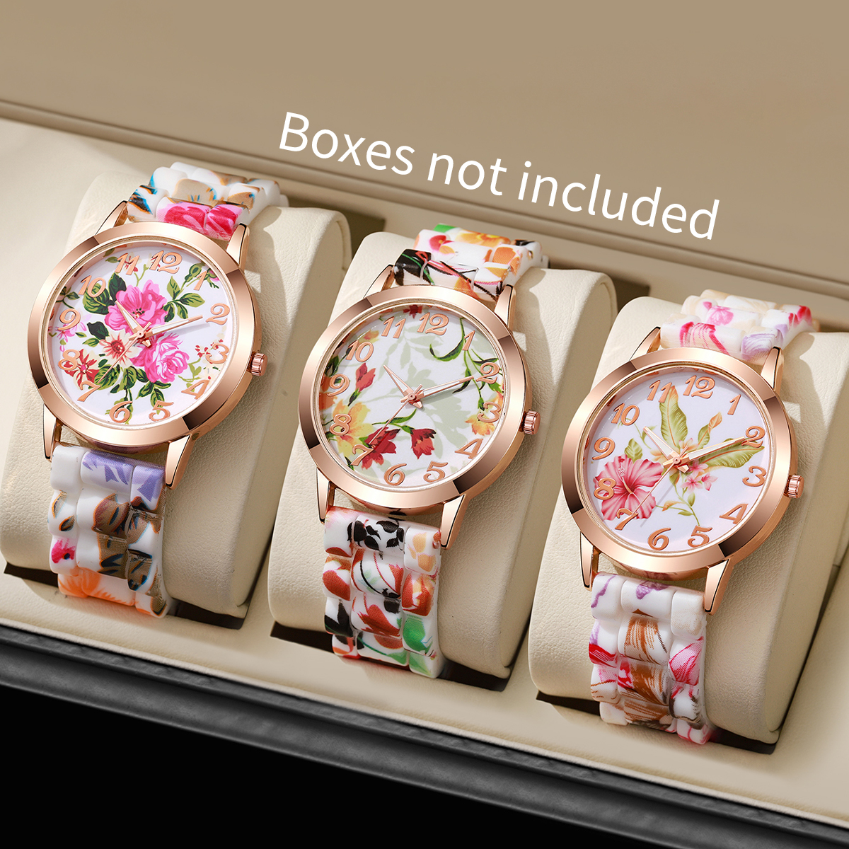 2/3/4/5PCS Fashion Flowers Pri - Silicone Band Women reseña y precio