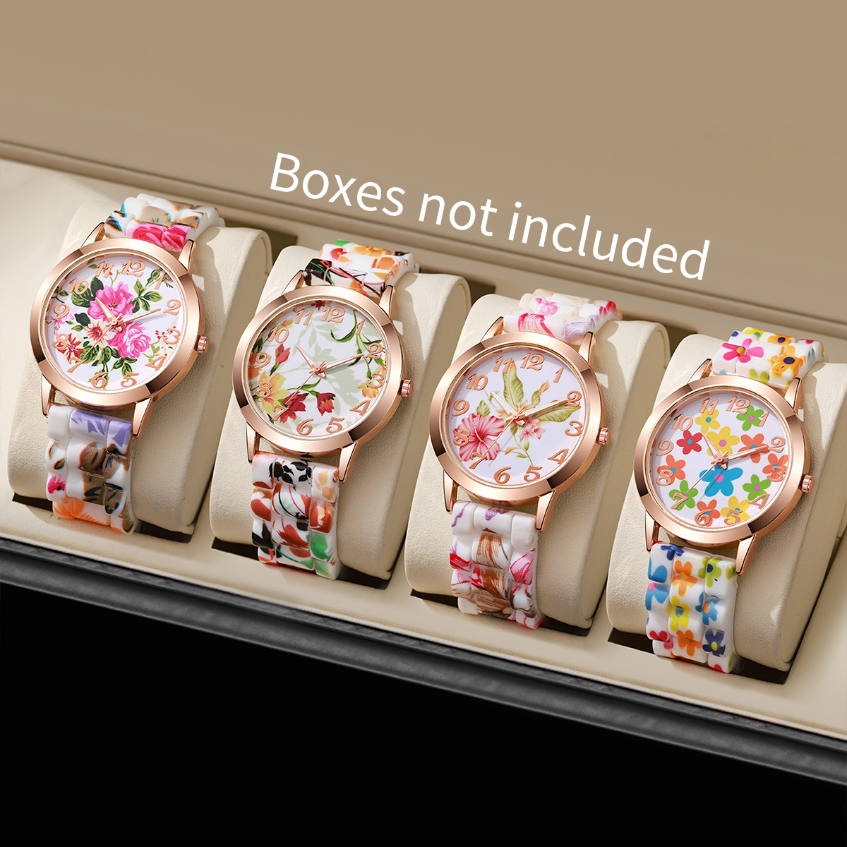2/3/4/5PCS Fashion Flowers Pri - Silicone Band Women reseña y precio