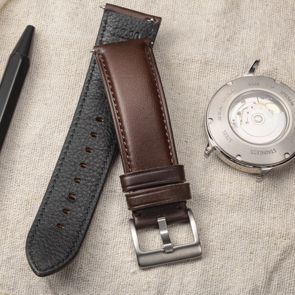 Hemsut Watch Bands Genuine Lea - Leather Strap Quick Release reseña y precio