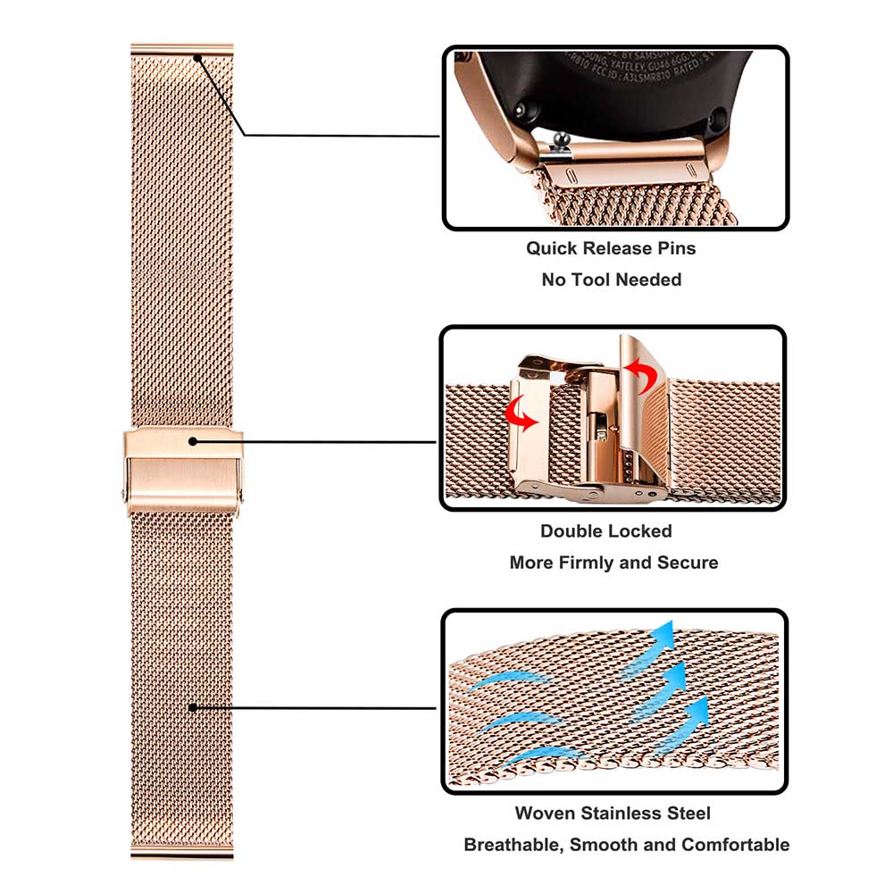 Metal Strap For Samsung Galaxy - Mesh Strap Metal reseña y precio