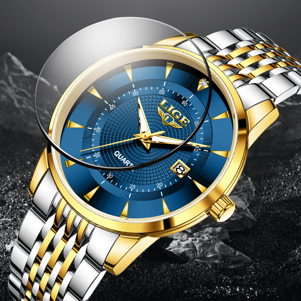 LIGE New 2026 Luxury Man Watch - Stainless Bracelet Diver reseña y precio