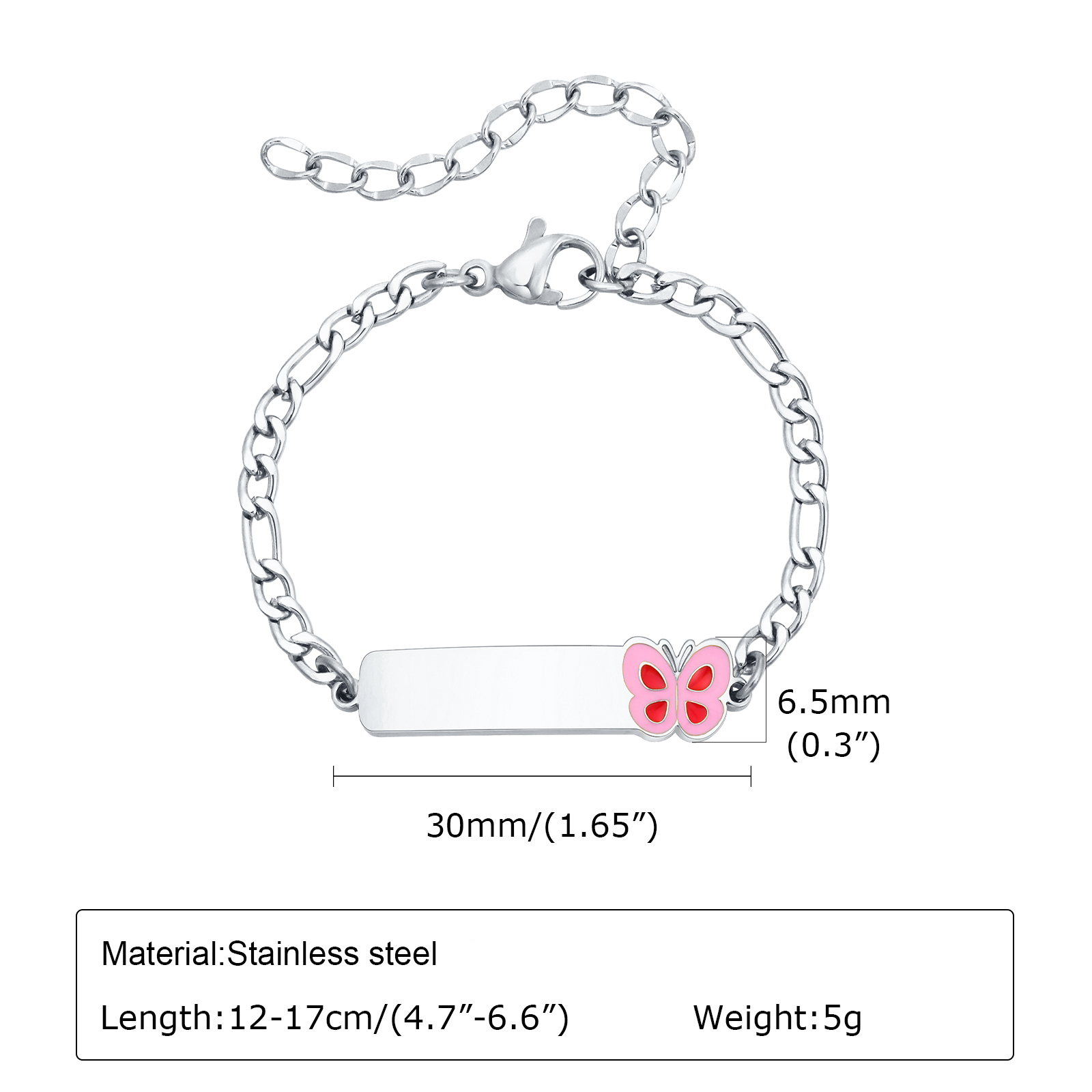 Vnox Personalized Baptism Gift - Butterfly Clasp Deployant reseña y precio