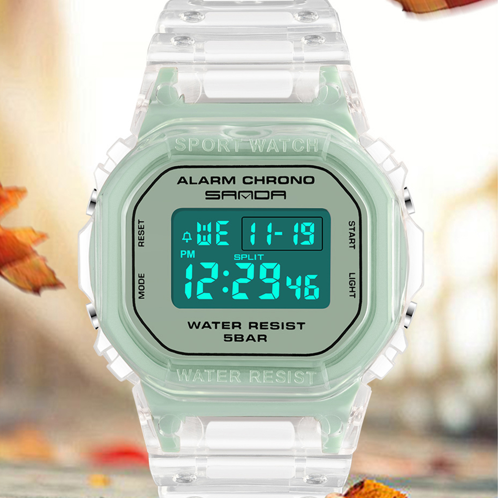 SANDA White Fashion Sport Watc - Rubber Strap Diver reseña y precio