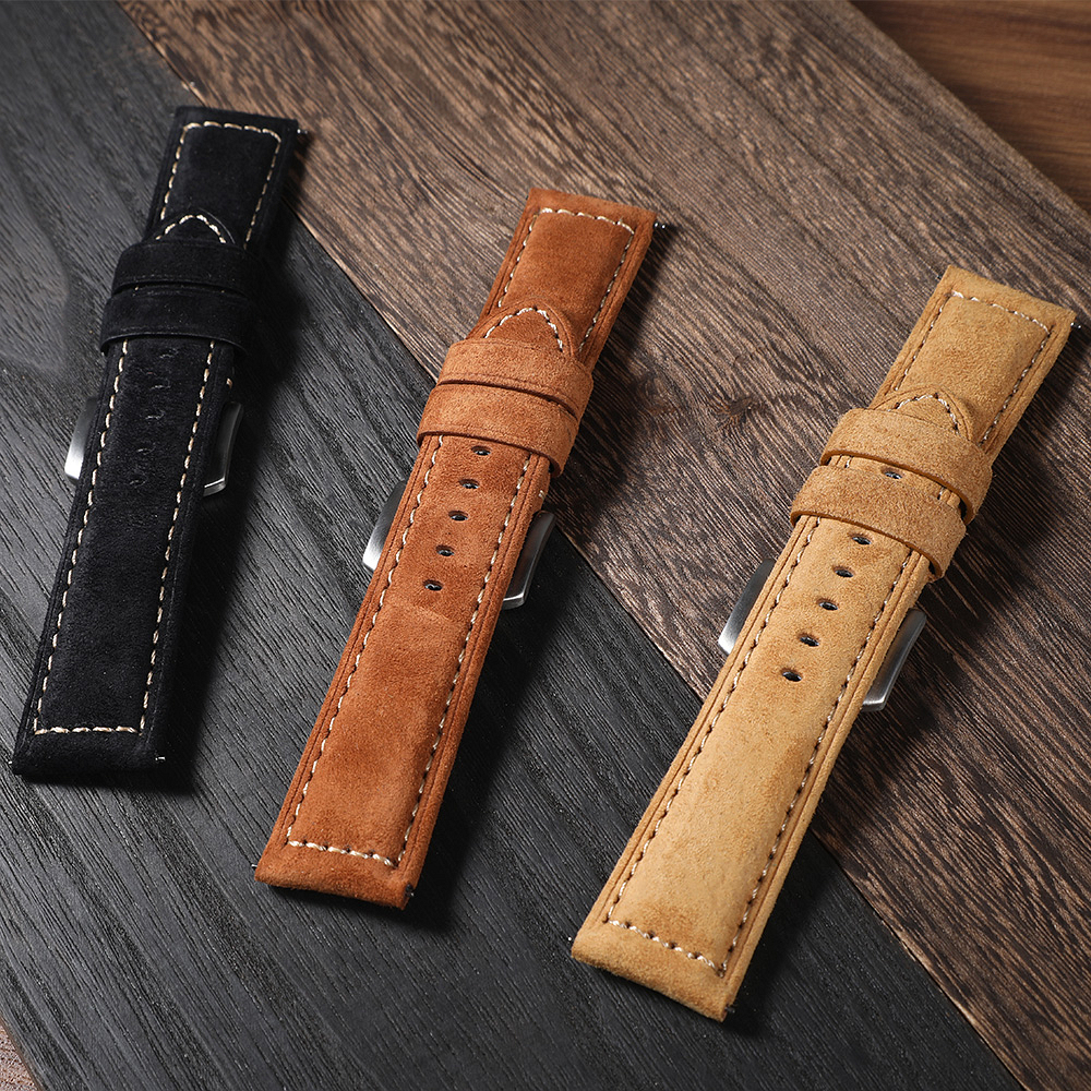 Genuine Suede Watch Strap 22mm - Suede Strap Watch reseña y precio