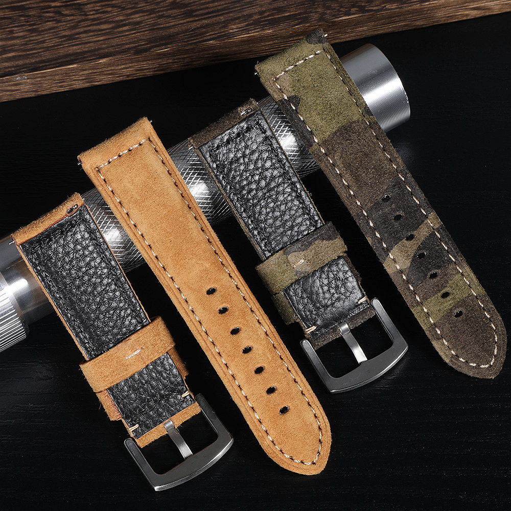Genuine Suede Watch Strap 22mm - Suede Strap Watch reseña y precio