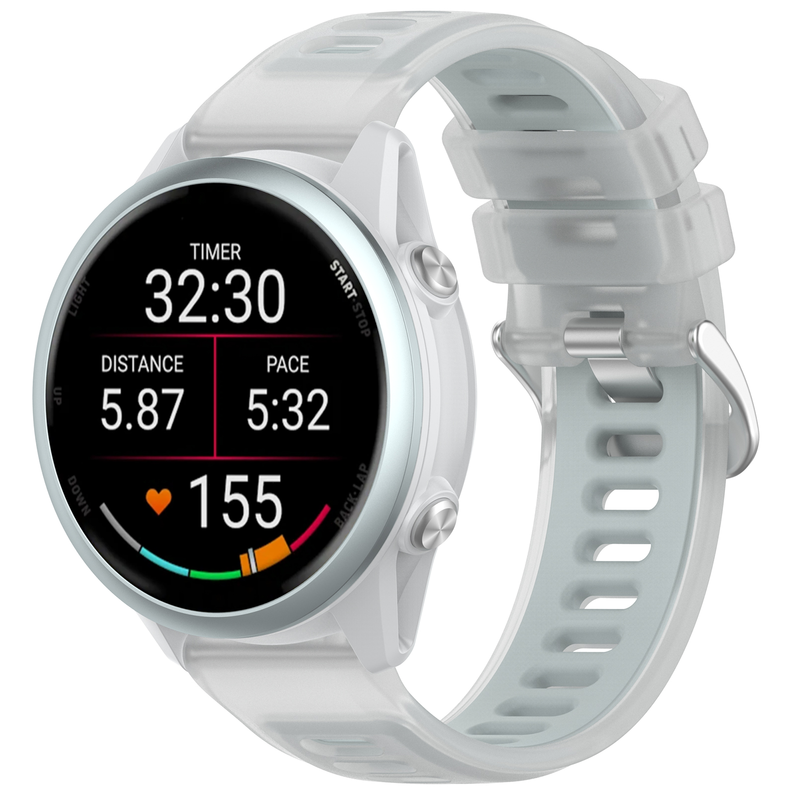 22mm 20mm Transparent Two-Tone - Silicone Watch Band 22Mm reseña y precio