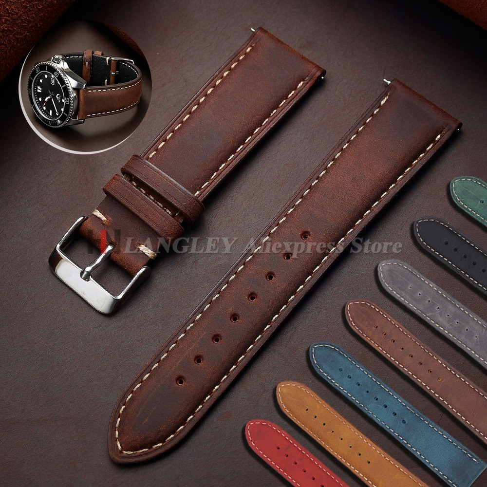 Vintage Watch Strap 14mm 16mm  - Leather Strap Quick Release reseña y precio