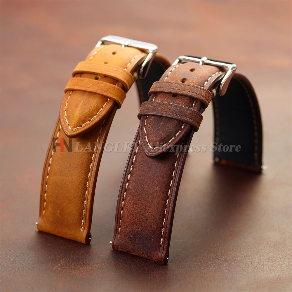 Vintage Watch Strap 14mm 16mm  - Leather Strap Quick Release reseña y precio