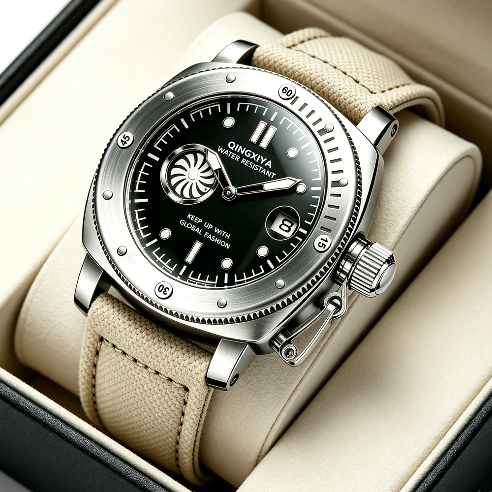 QINGXIYA Brand Original New Fa - Canvas Strap Watch reseña y precio