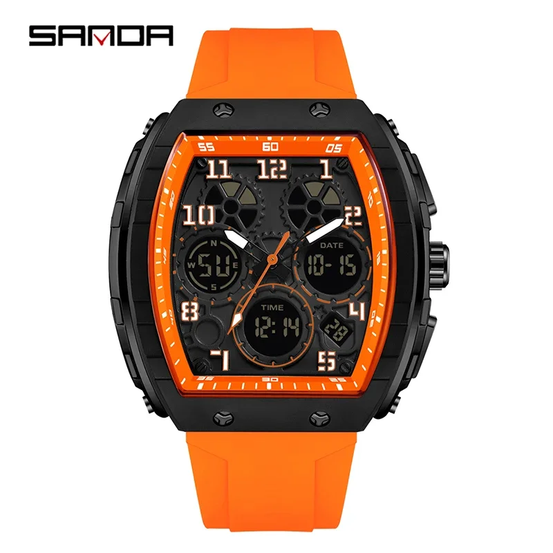 SANDA 6157 New Fashion Men's E - Rubber Strap Diver reseña y precio