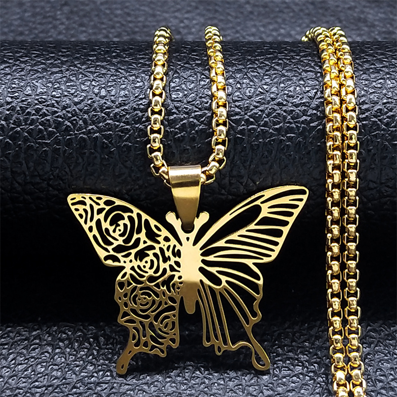 Aesthetic Butterfly Rose Flowe - Butterfly Clasp Deployant reseña y precio
