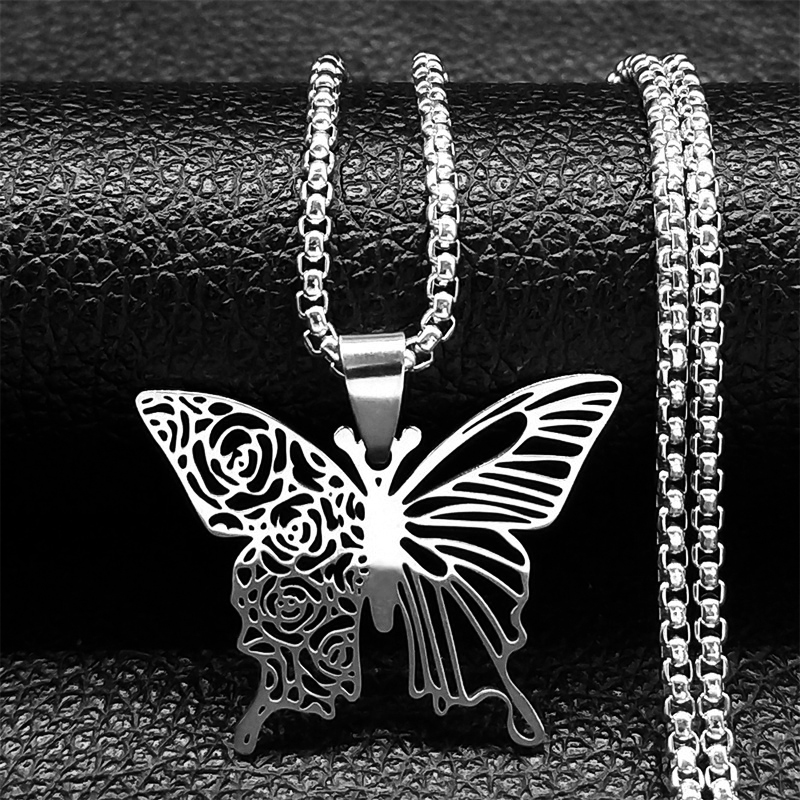 Aesthetic Butterfly Rose Flowe - Butterfly Clasp Deployant reseña y precio