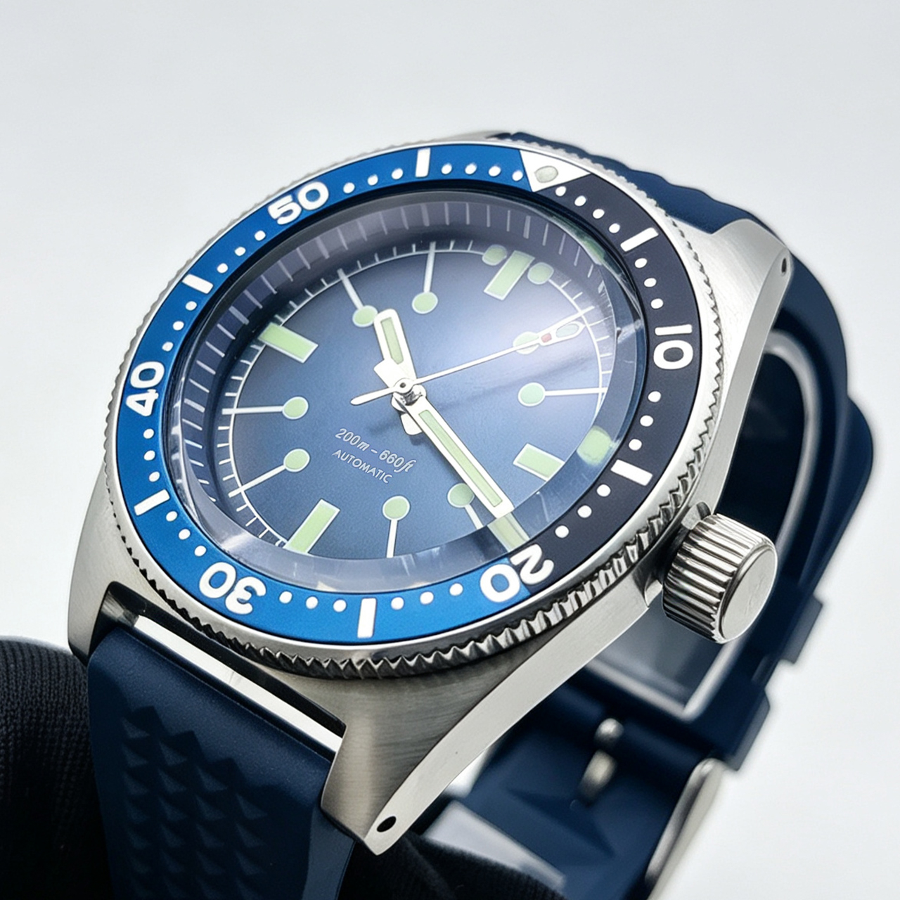 40mm NH35 Automatic Men's Dive - Rubber Strap Diver reseña y precio