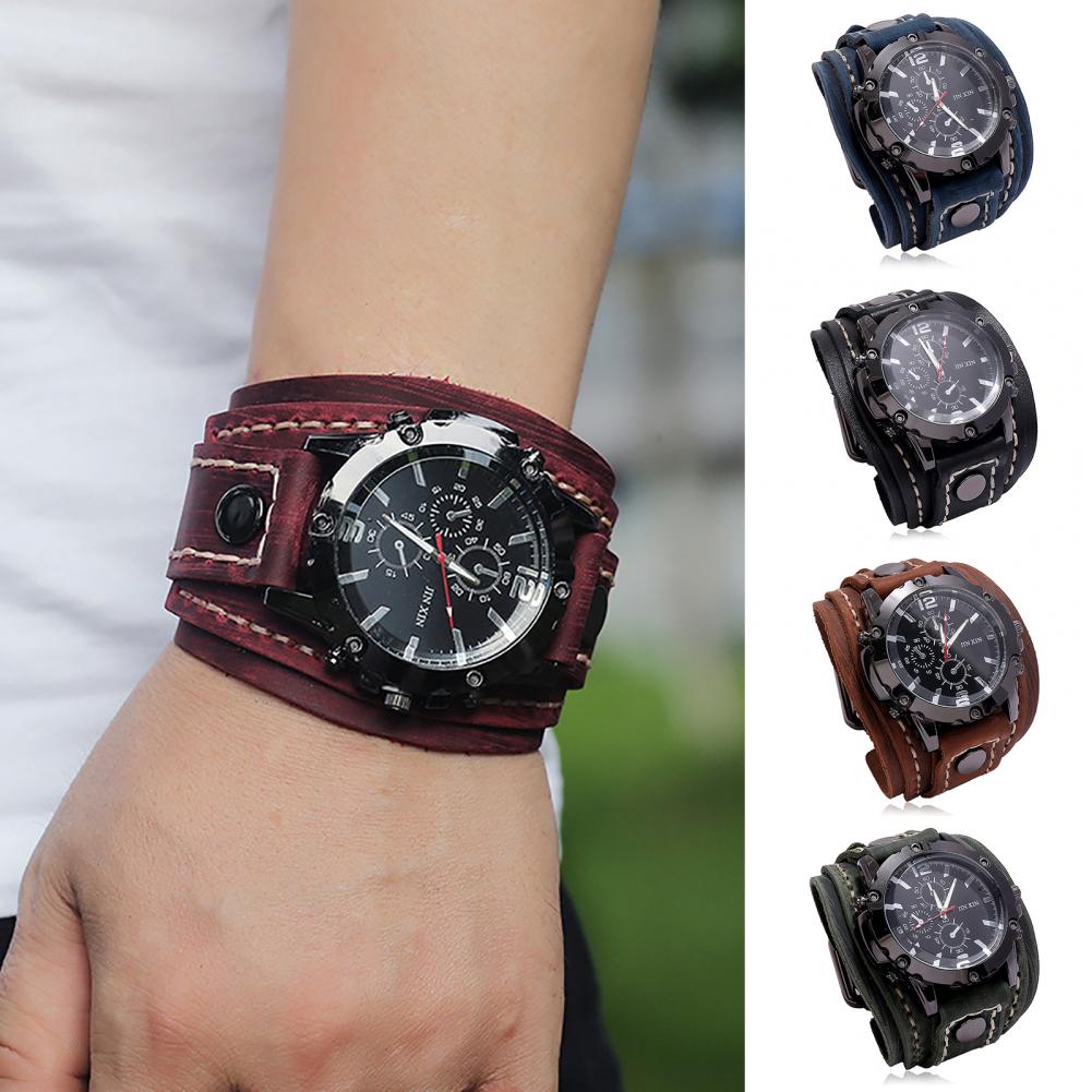 Retro Mens Quartz Watch Round  - Leather Watch Band Men reseña y precio
