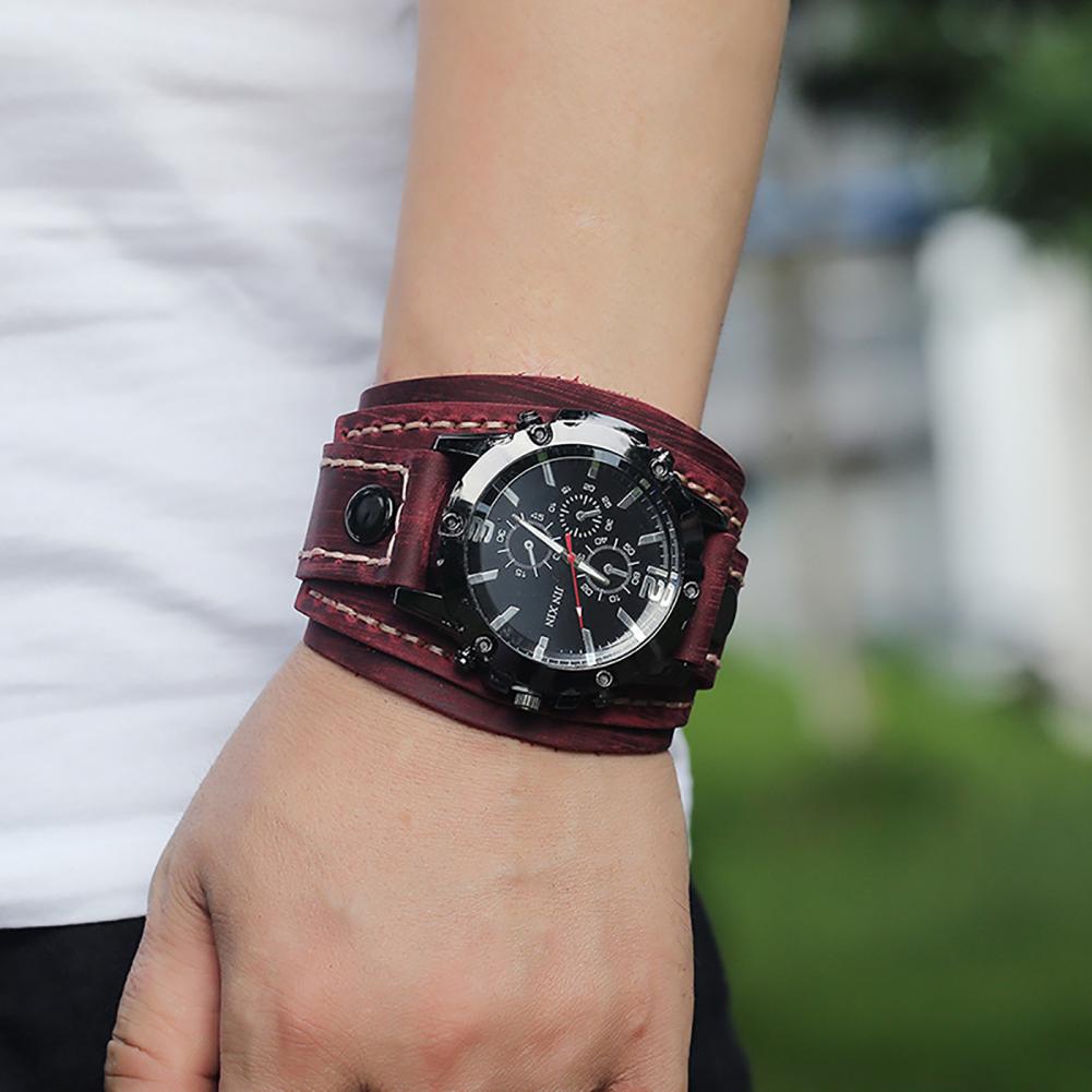 Retro Mens Quartz Watch Round  - Leather Watch Band Men reseña y precio
