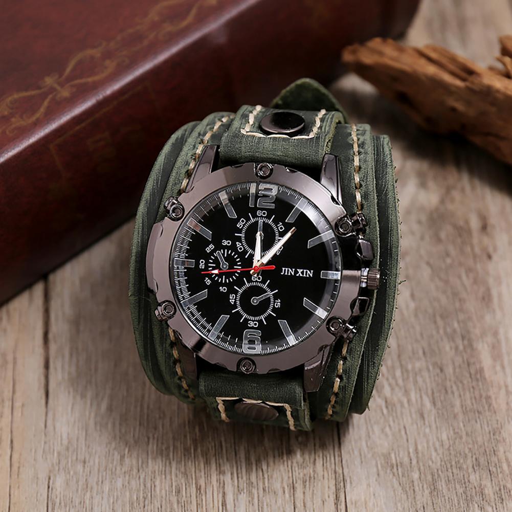 Retro Mens Quartz Watch Round  - Leather Watch Band Men reseña y precio