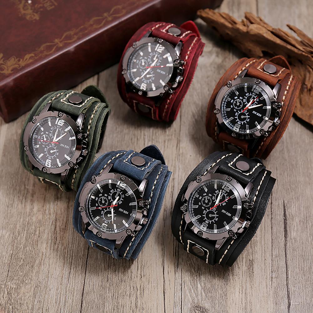 Retro Mens Quartz Watch Round  - Leather Watch Band Men reseña y precio