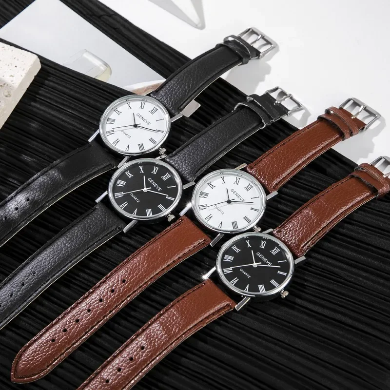 Famous Brand Men Quartz Watch  - Leather Watch Band Men reseña y precio