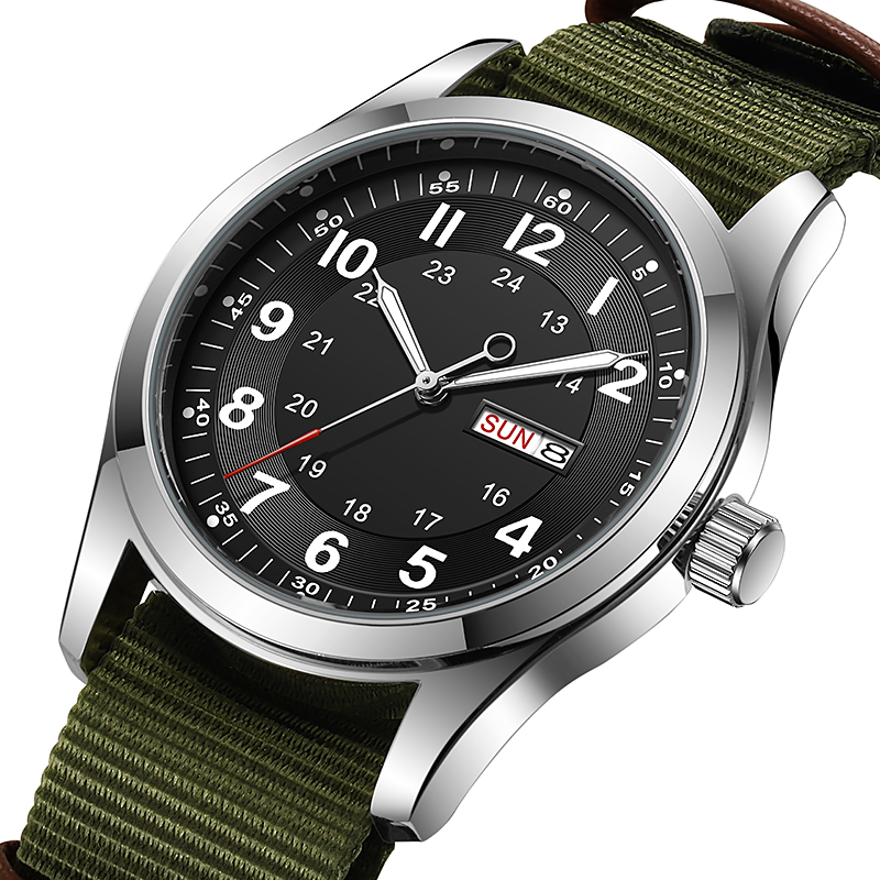 2026 Men's 42mm Watch Glow in  - Canvas Strap Watch reseña y precio