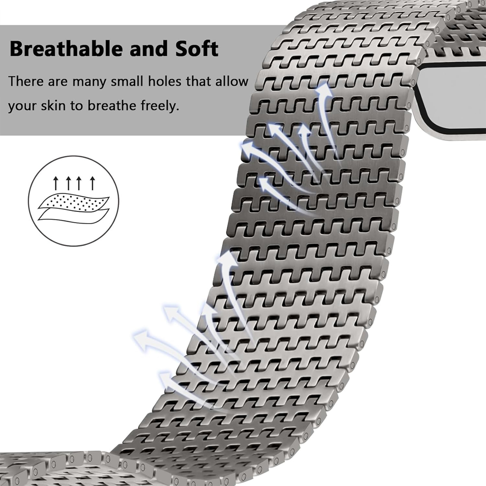 Titanium loop strap for Apple  - Milanese Loop Magnetic reseña y precio