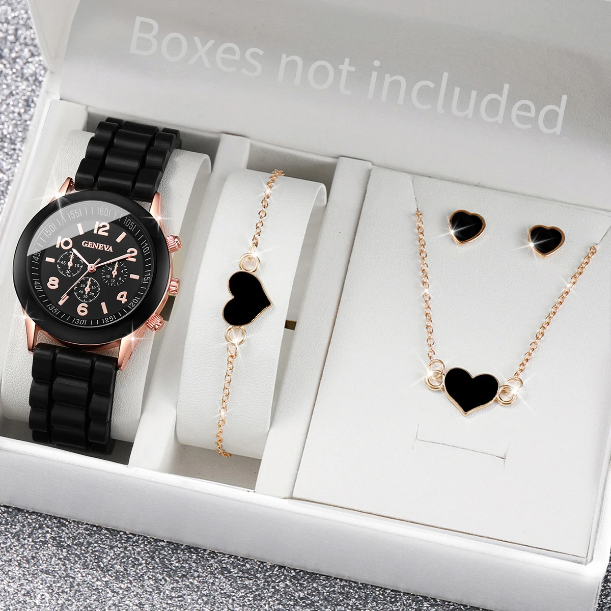 5/6PCS Fashion Women Watches C - Silicone Band Women reseña y precio