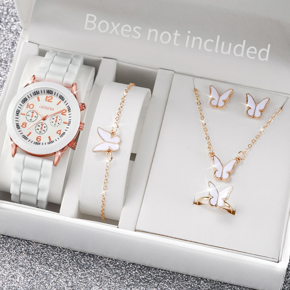 5/6PCS Fashion Women Watches C - Silicone Band Women reseña y precio