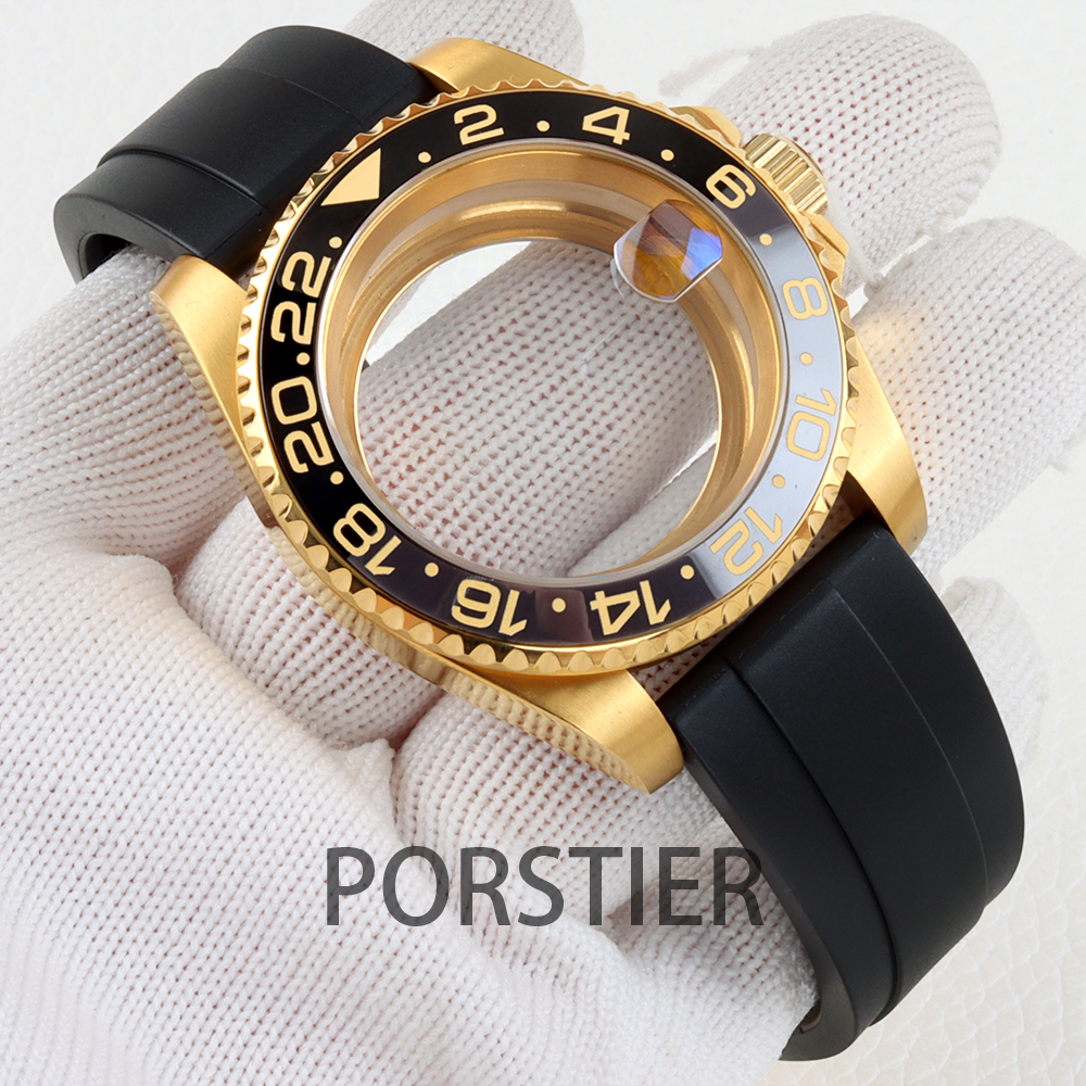 40mm Diver Watch Case for SUB  - Rubber Strap Diver reseña y precio