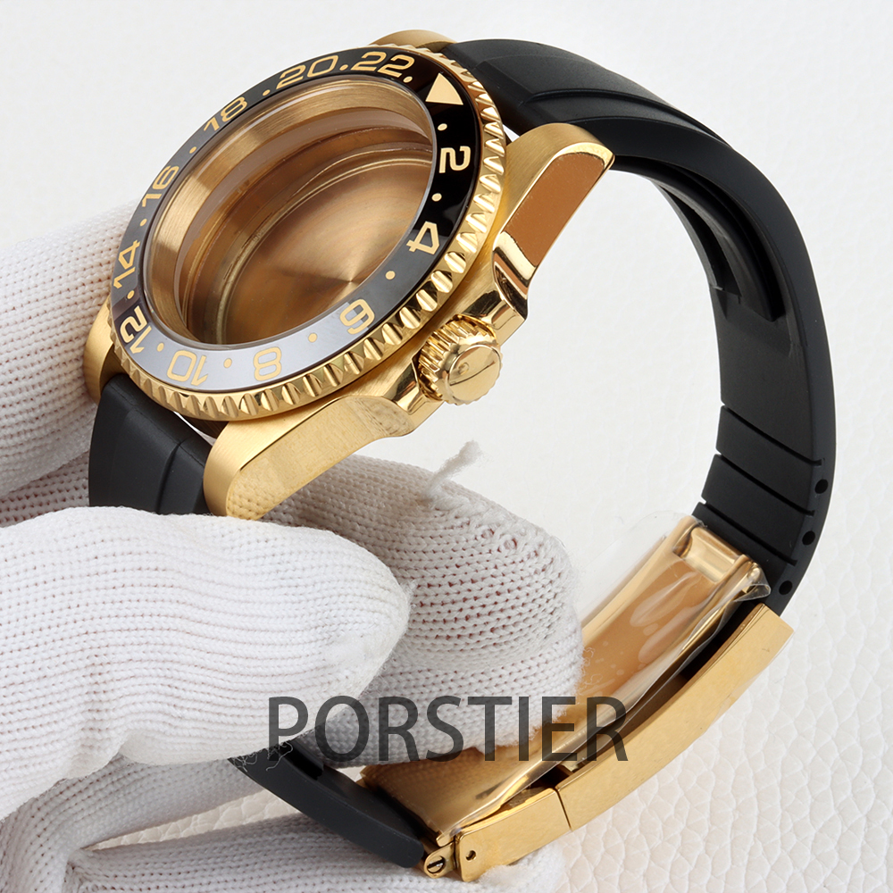 40mm Diver Watch Case for SUB  - Rubber Strap Diver reseña y precio