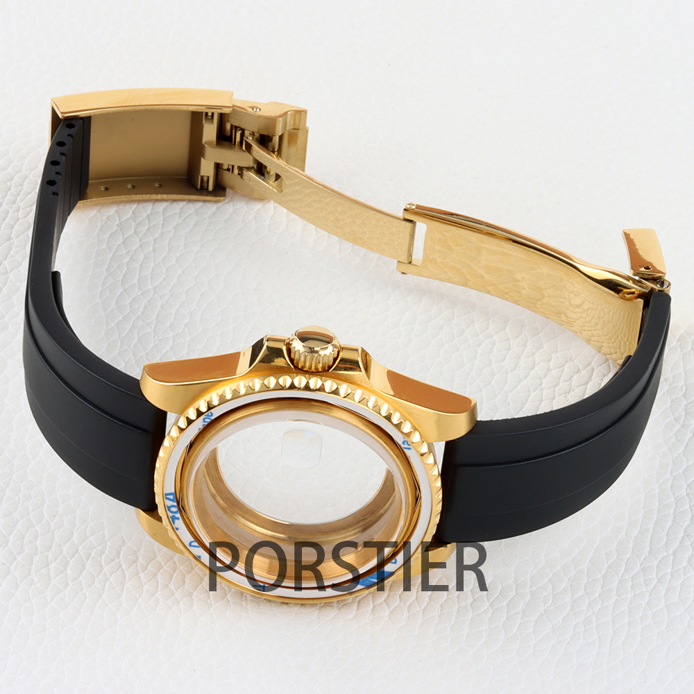 40mm Diver Watch Case for SUB  - Rubber Strap Diver reseña y precio