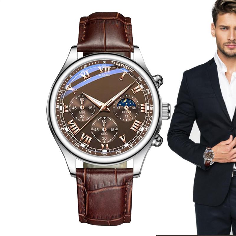Classic Watch Casual Man Wrist - Leather Watch Band Men reseña y precio