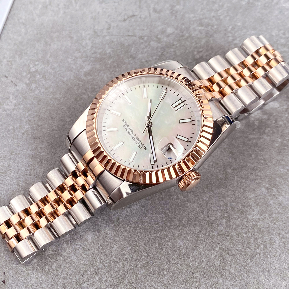 Customized Two Tone Rose Gold  - Stainless Bracelet Diver reseña y precio