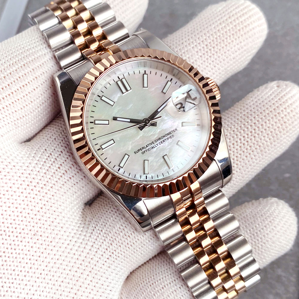 Customized Two Tone Rose Gold  - Stainless Bracelet Diver reseña y precio