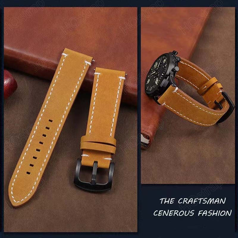 Retro Leather Watch Strap 18mm - Leather Strap Quick Release reseña y precio