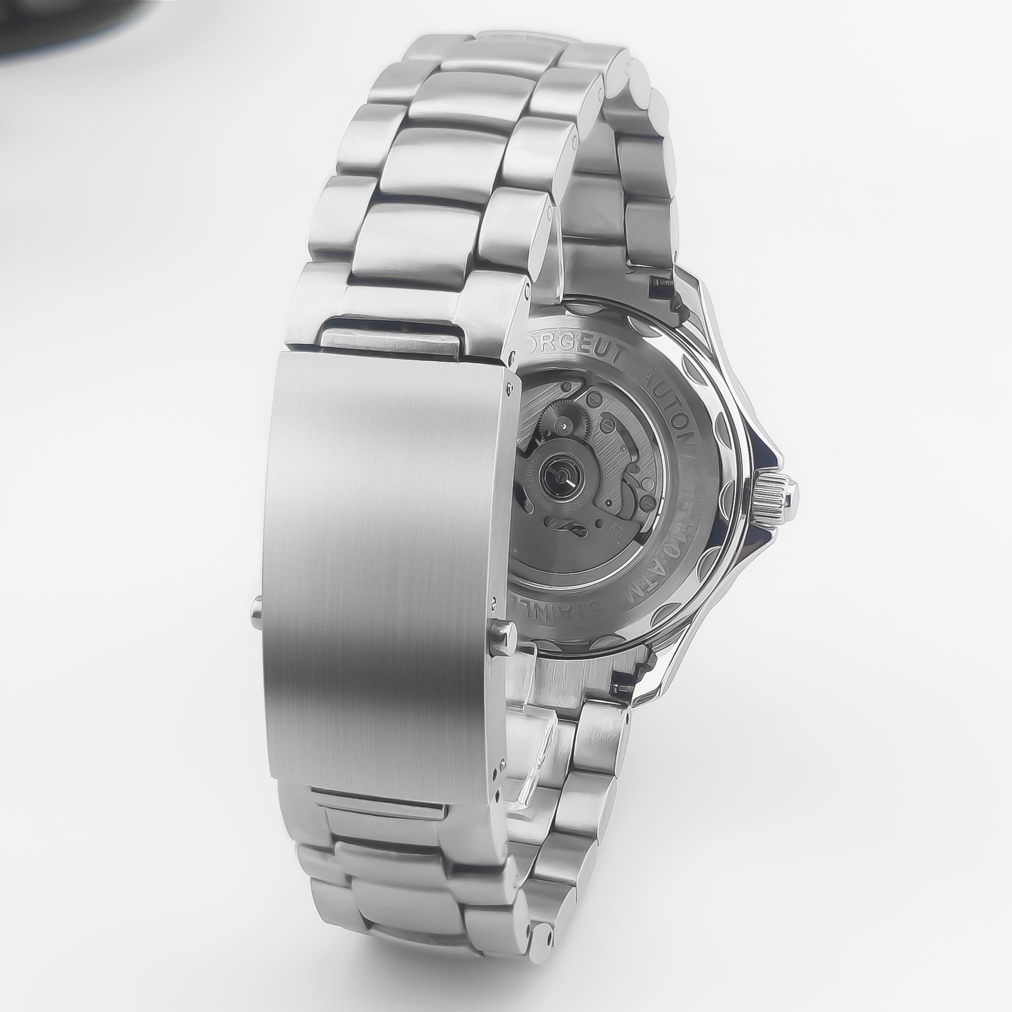 CUSTOM Logo Sapphire Glass Aut - Stainless Bracelet Diver reseña y precio